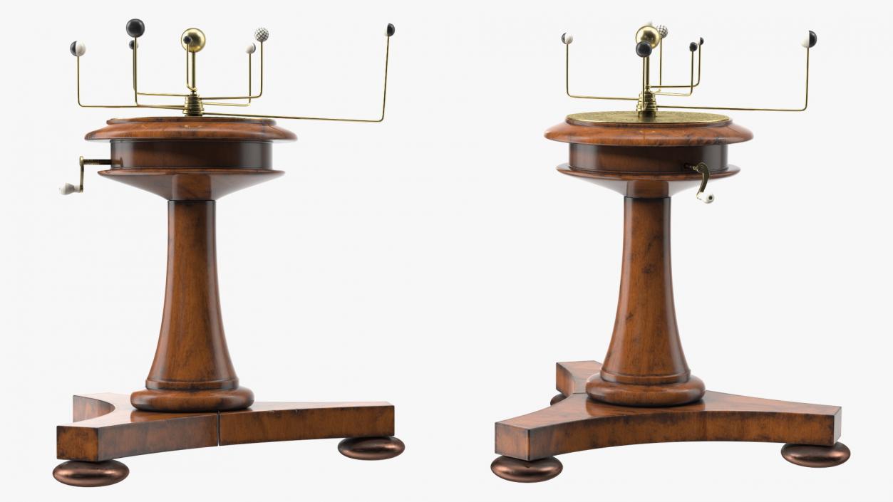 Small Antique Orrery Rigged 3D