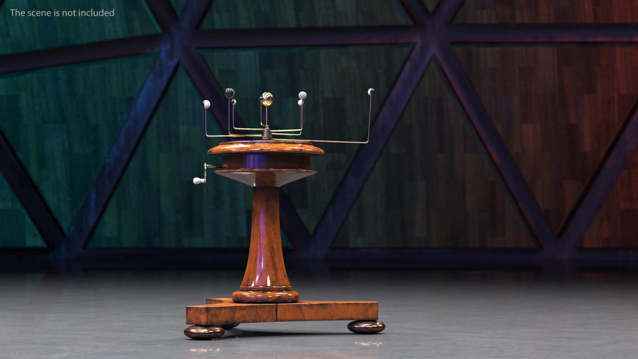 Small Antique Orrery Rigged 3D