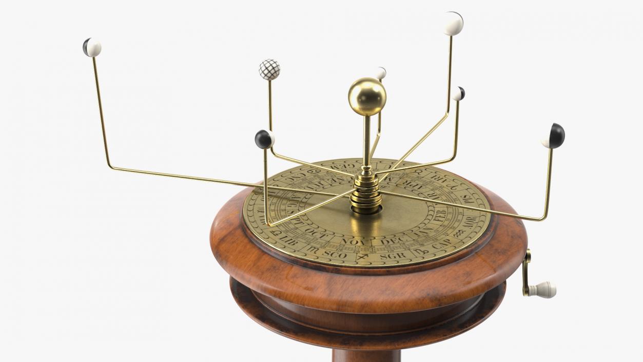 Small Antique Orrery Rigged 3D