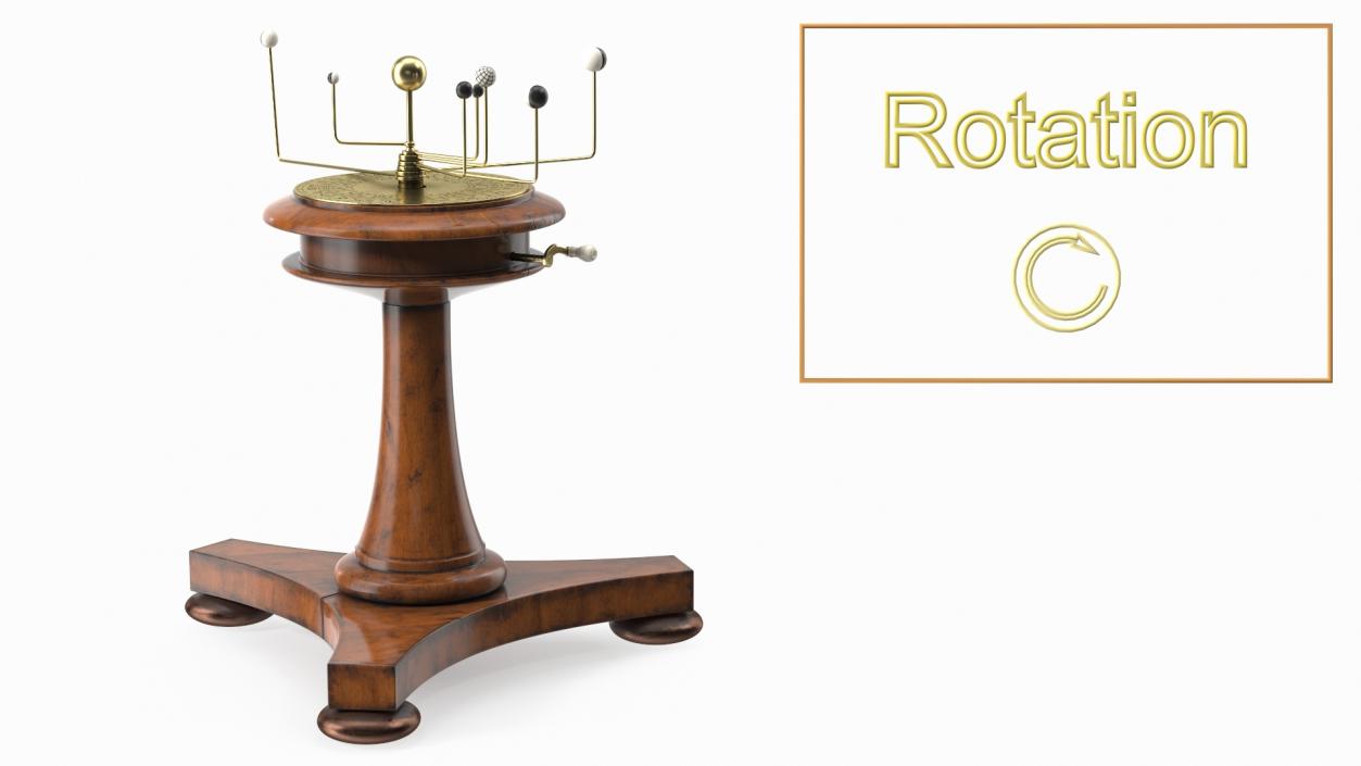 Small Antique Orrery Rigged 3D