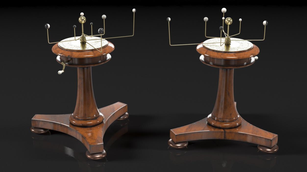 Small Antique Orrery Rigged 3D