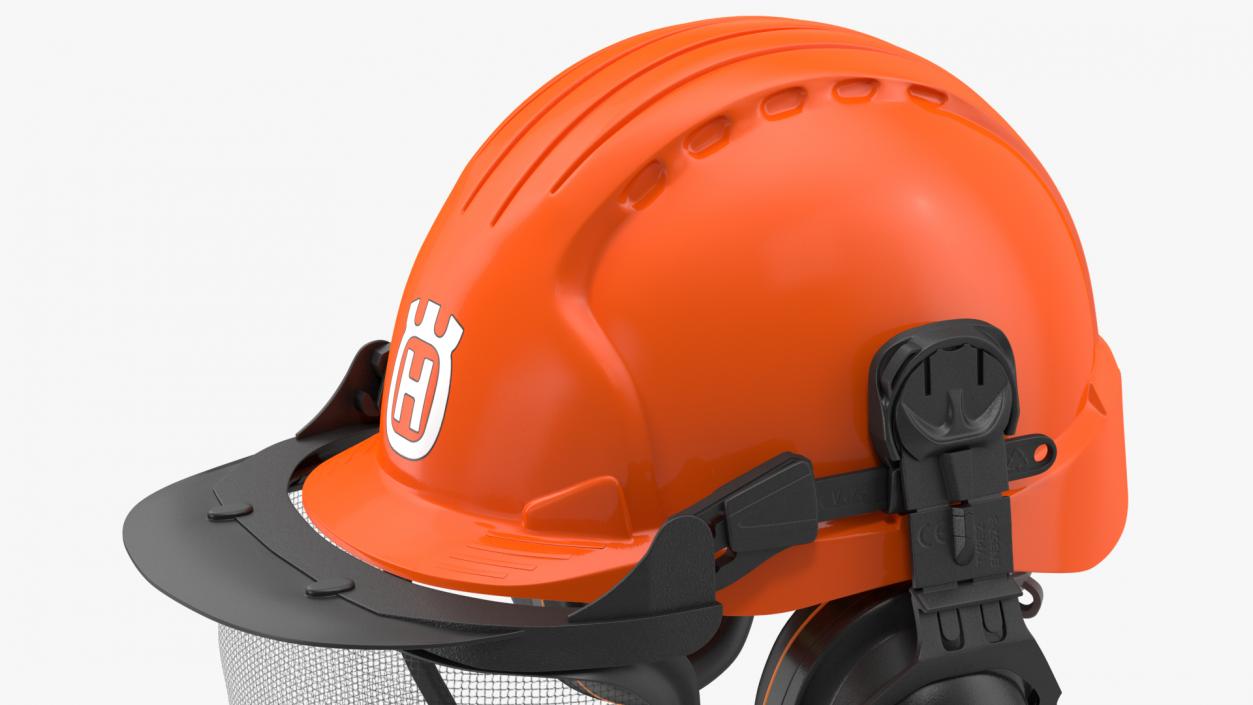 3D Orange Helmet Protect Head Husqvarna Forest model