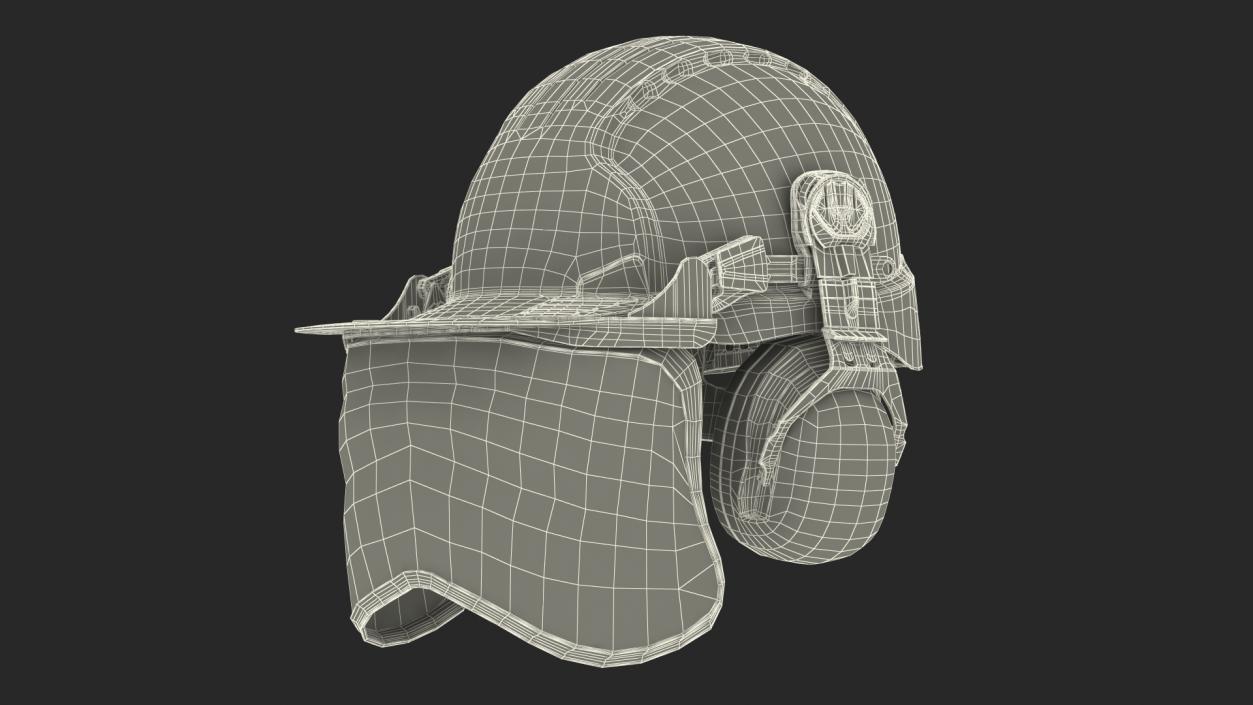 3D Orange Helmet Protect Head Husqvarna Forest model