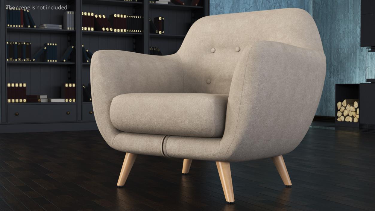 3D Loa Armchair Beige model