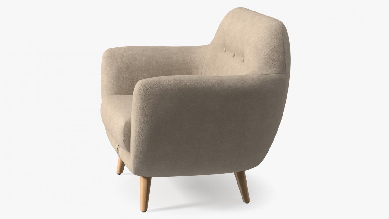 3D Loa Armchair Beige model