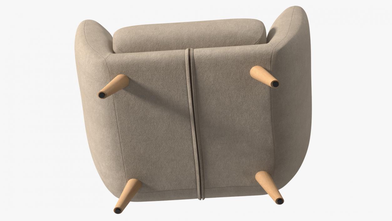 3D Loa Armchair Beige model