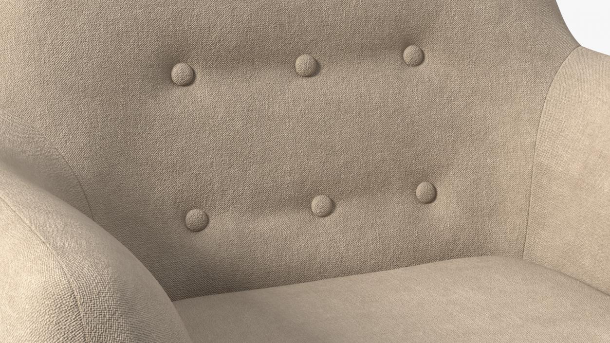 3D Loa Armchair Beige model