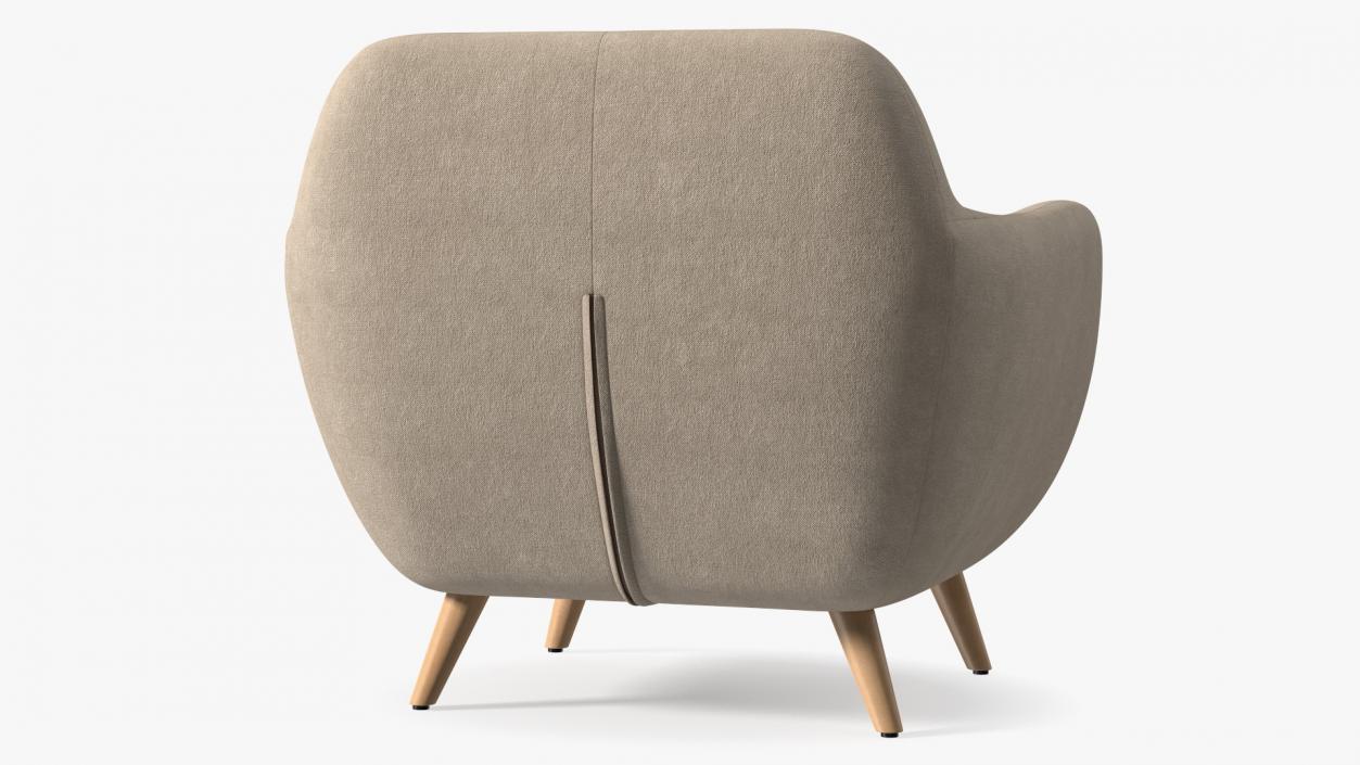 3D Loa Armchair Beige model