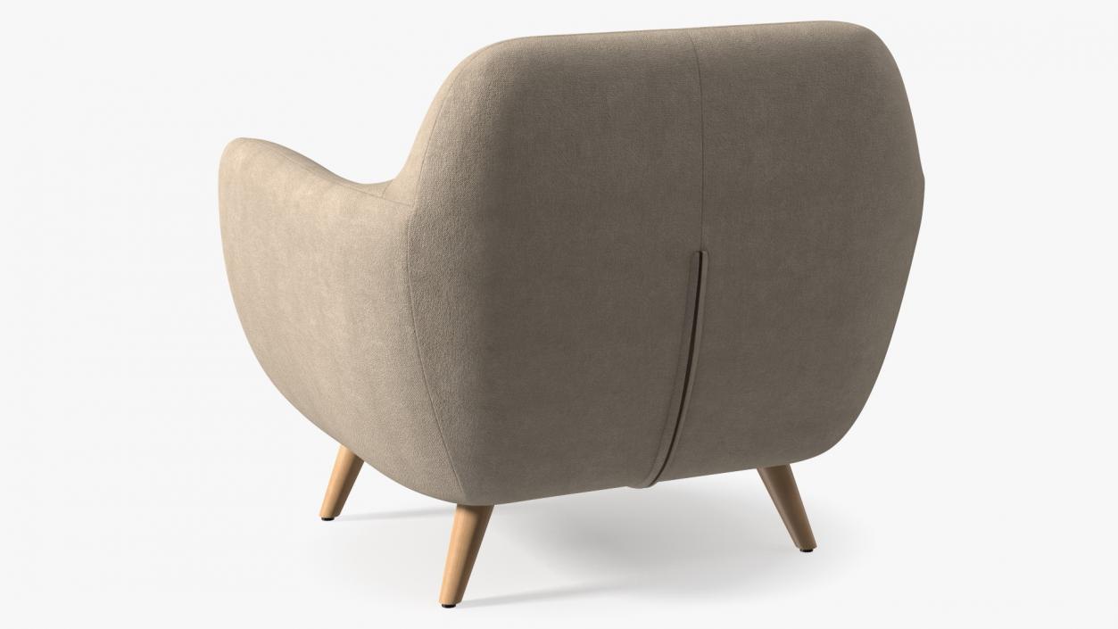 3D Loa Armchair Beige model