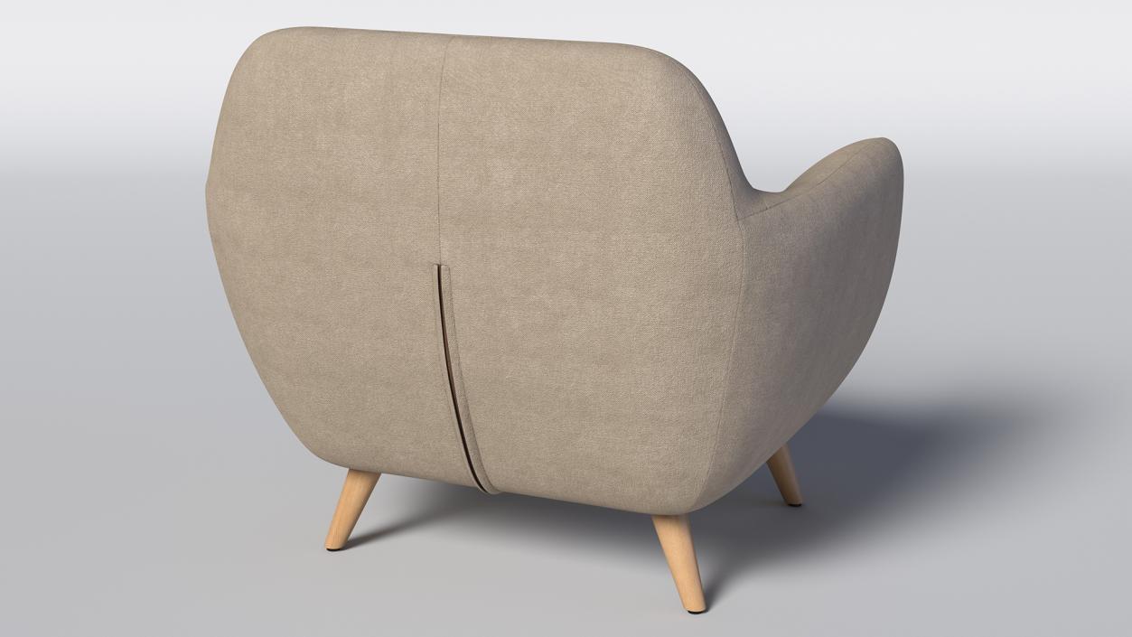 3D Loa Armchair Beige model