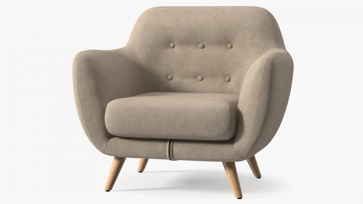 3D Loa Armchair Beige model