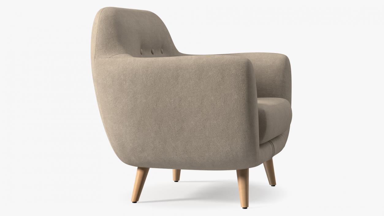 3D Loa Armchair Beige model