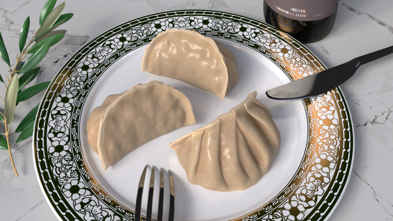 Cooked Dumplings Collection 2 3D model