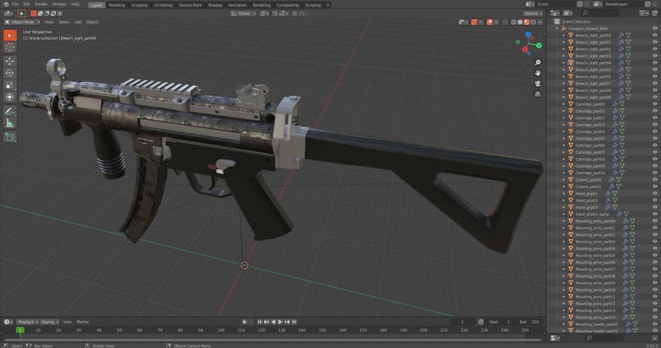 3D Compact Assault Rifle