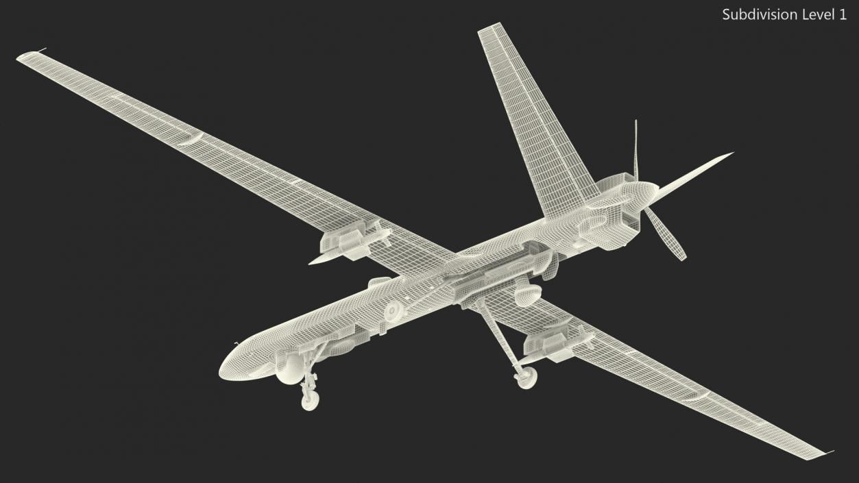 3D Unmanned Combat Aerial Vehicle Armed