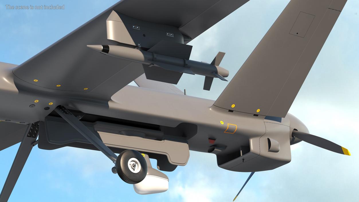 3D Unmanned Combat Aerial Vehicle Armed