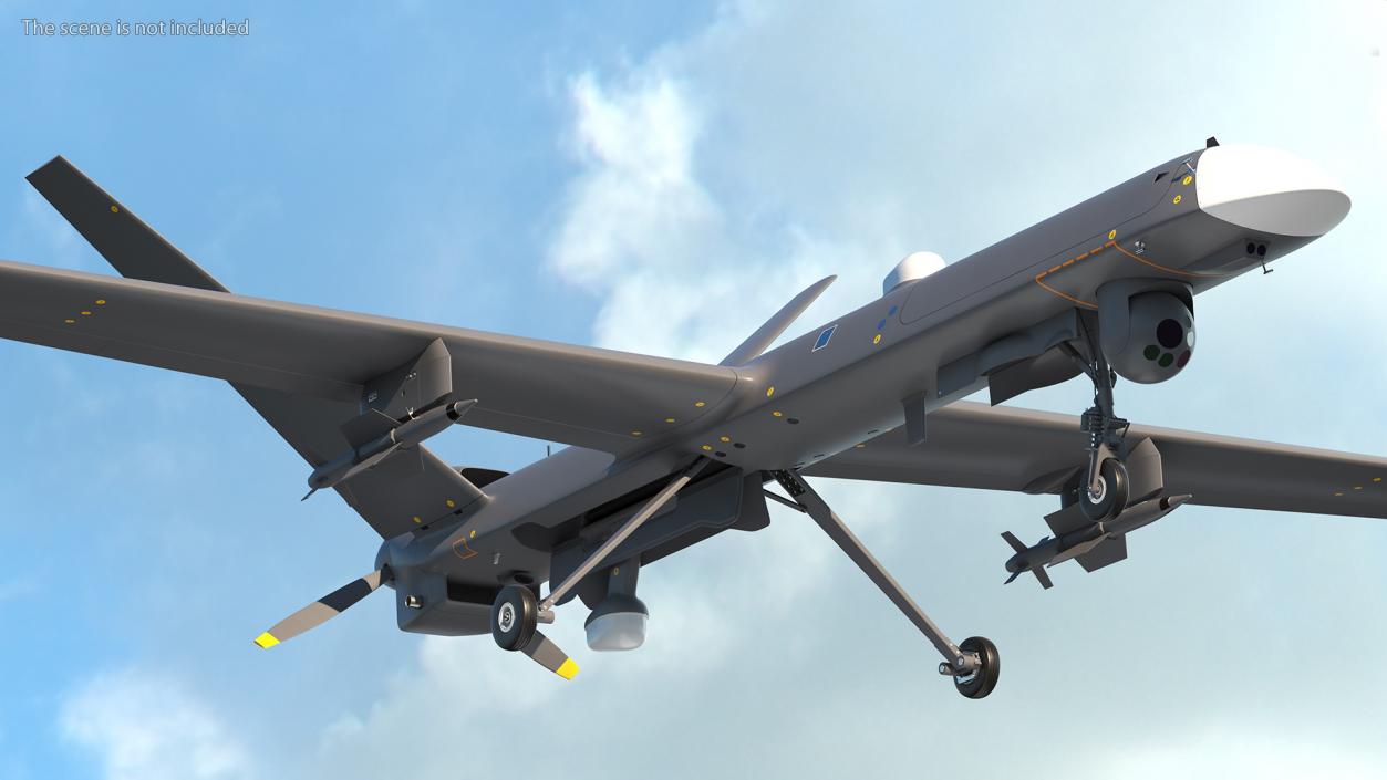 3D Unmanned Combat Aerial Vehicle Armed