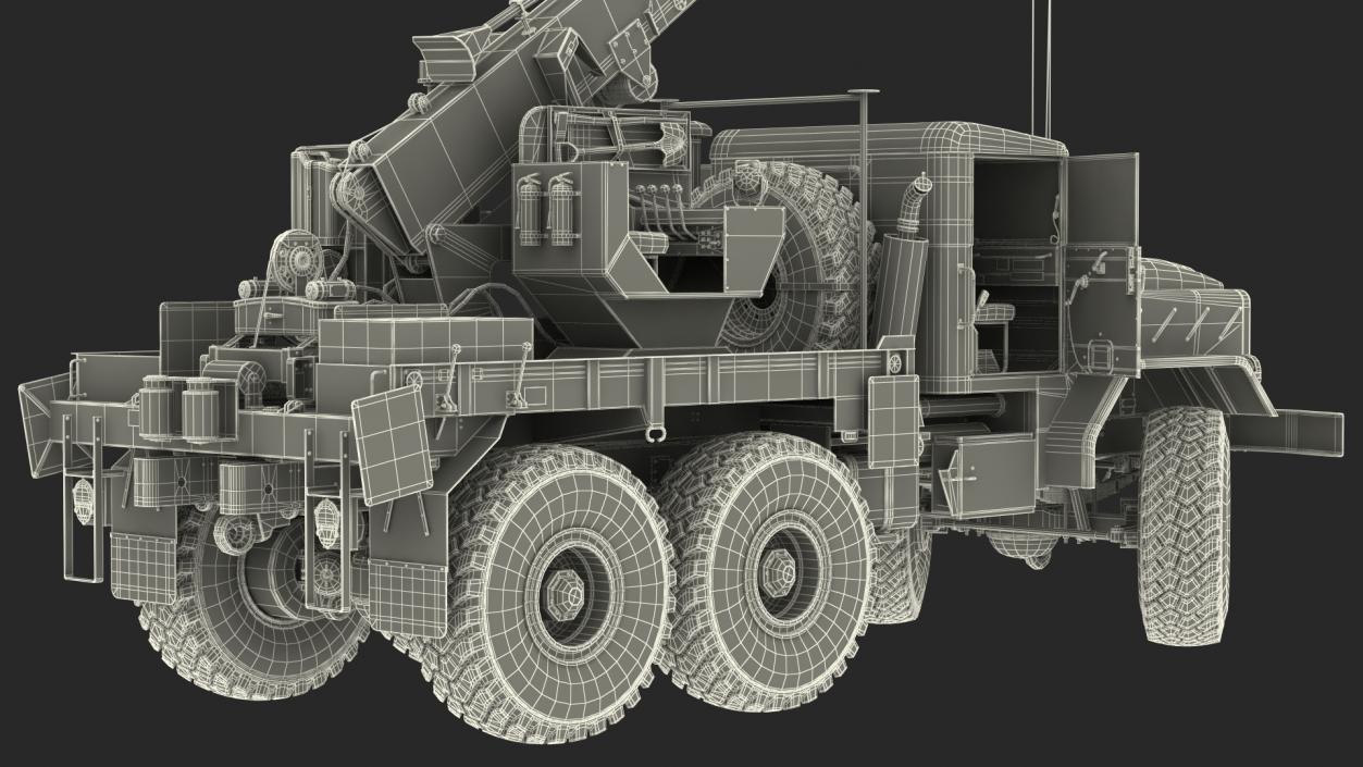 M939 Military Wrecker Light Rigged 3D model