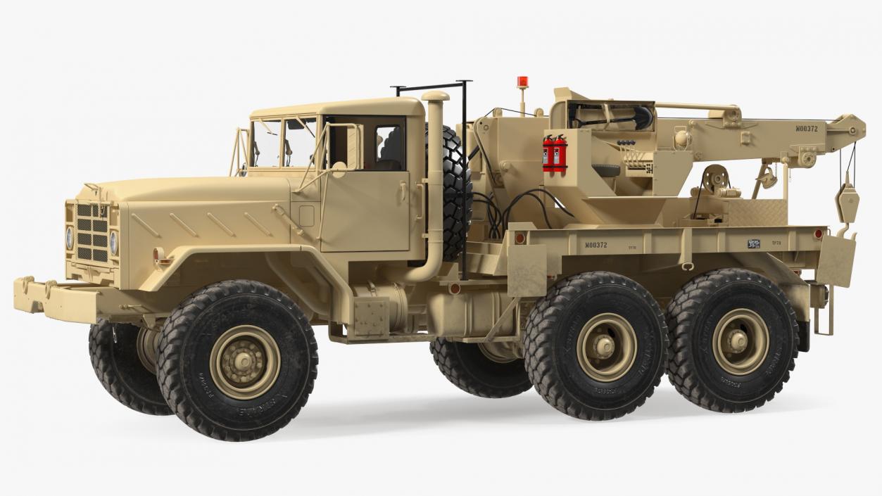 M939 Military Wrecker Light Rigged 3D model