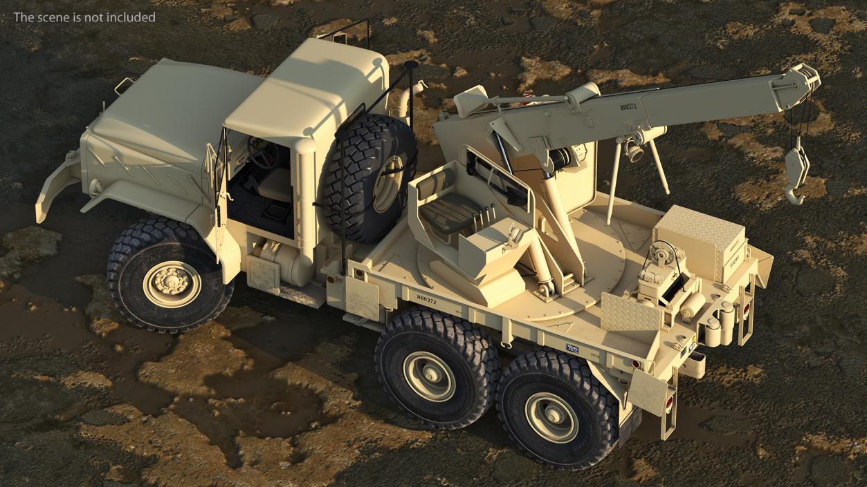 M939 Military Wrecker Light Rigged 3D model