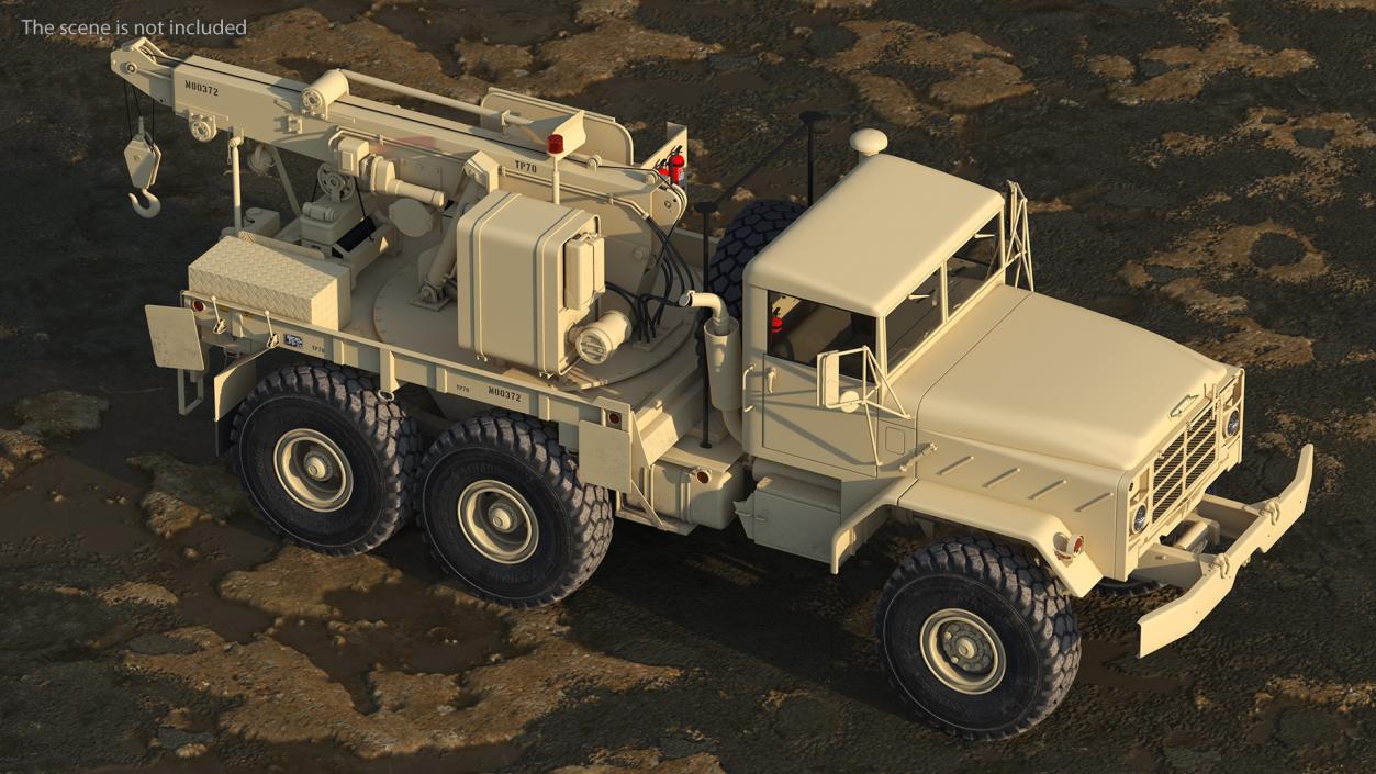 M939 Military Wrecker Light Rigged 3D model