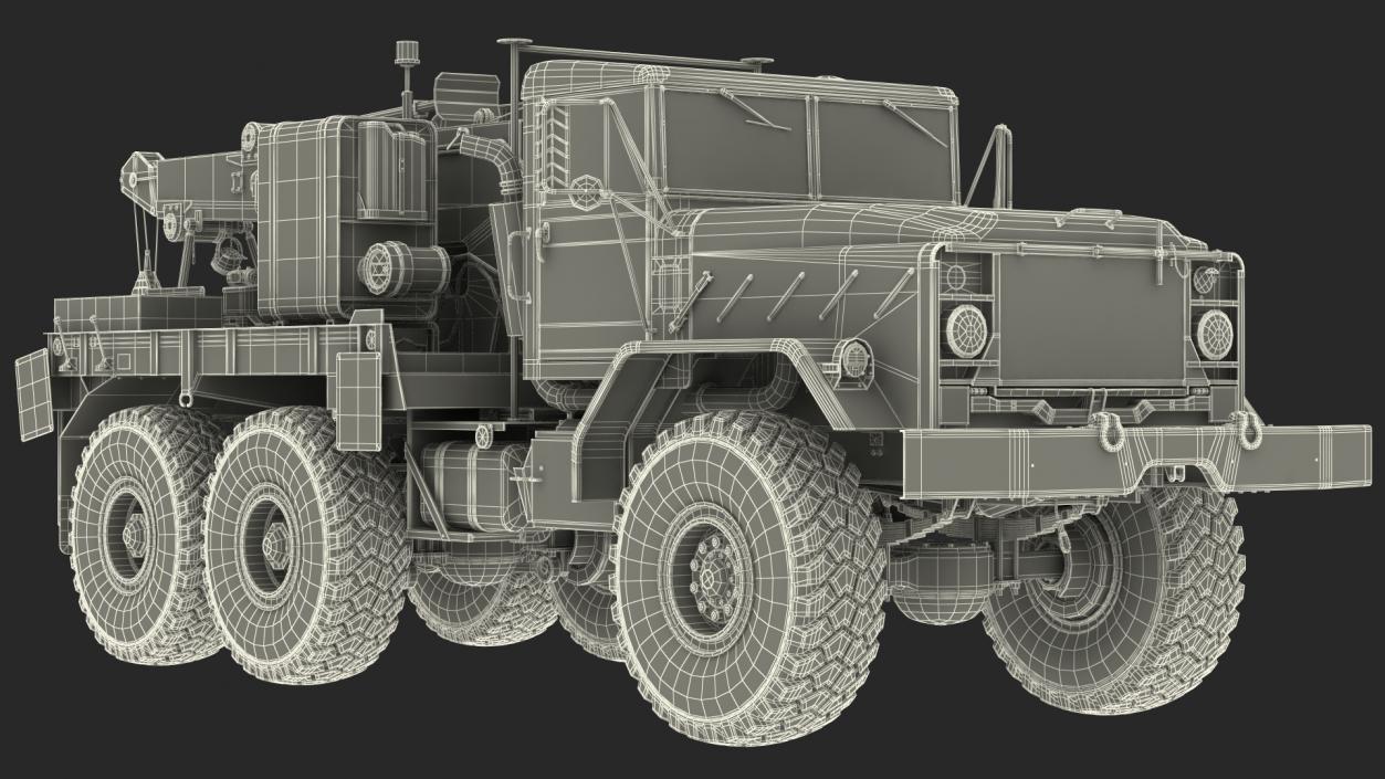 M939 Military Wrecker Light Rigged 3D model