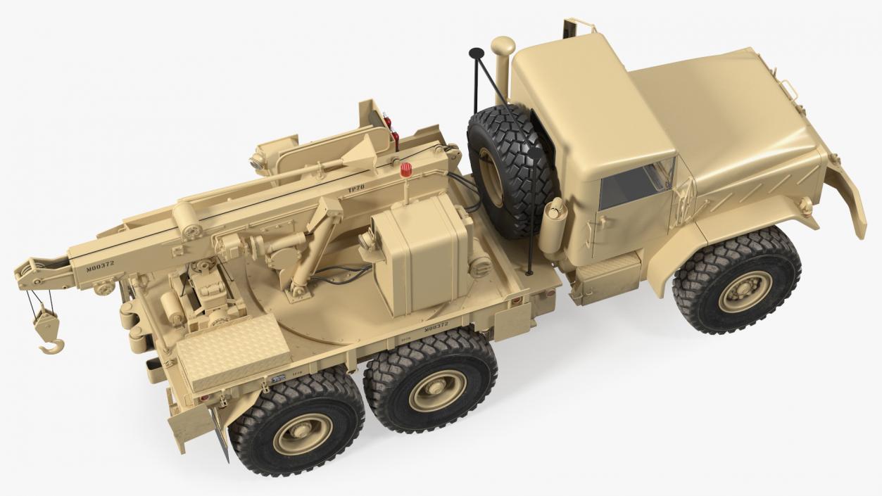 M939 Military Wrecker Light Rigged 3D model