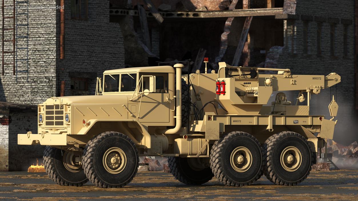 M939 Military Wrecker Light Rigged 3D model