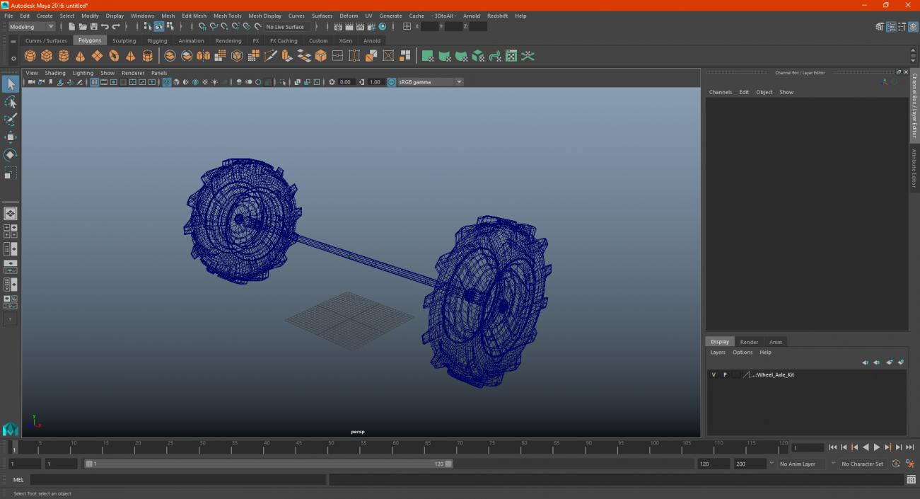 Wheel Axle Kit 3D model