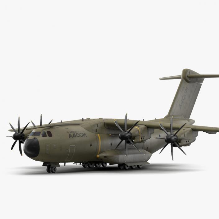 Airbus A400M Military Transport Green 3D