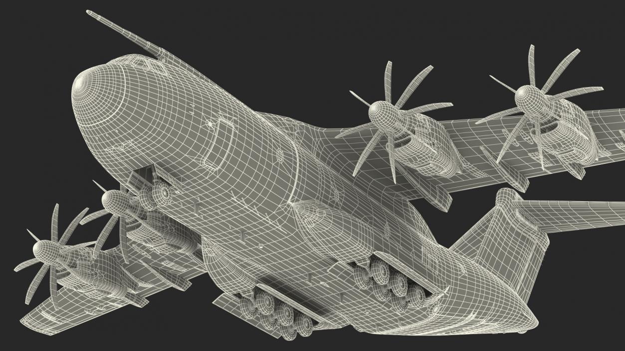 Airbus A400M Military Transport Green 3D