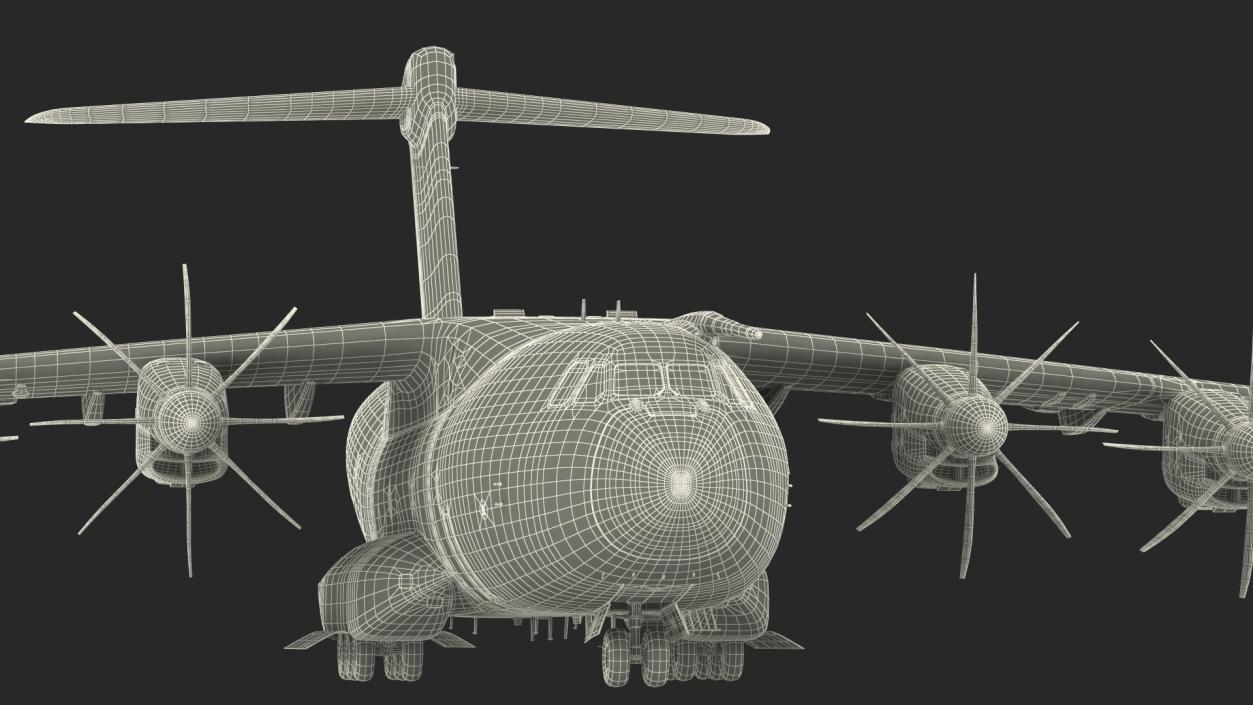 Airbus A400M Military Transport Green 3D