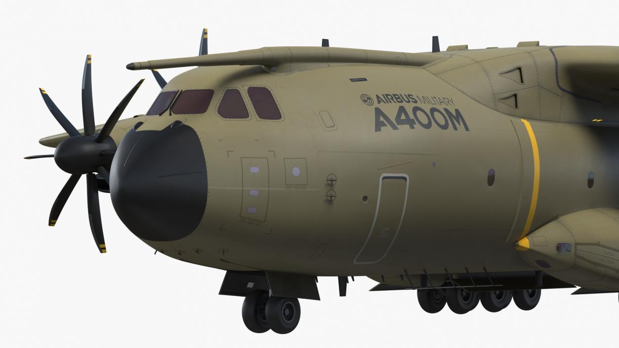 Airbus A400M Military Transport Green 3D