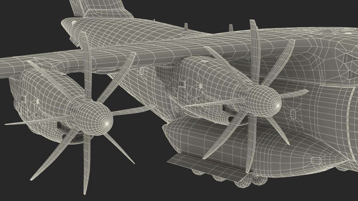 Airbus A400M Military Transport Green 3D