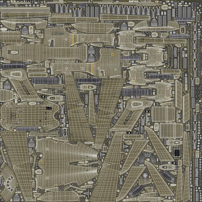 Airbus A400M Military Transport Green 3D