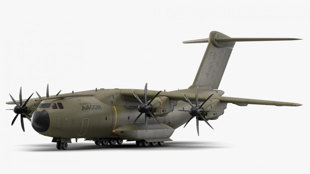 Airbus A400M Military Transport Green 3D