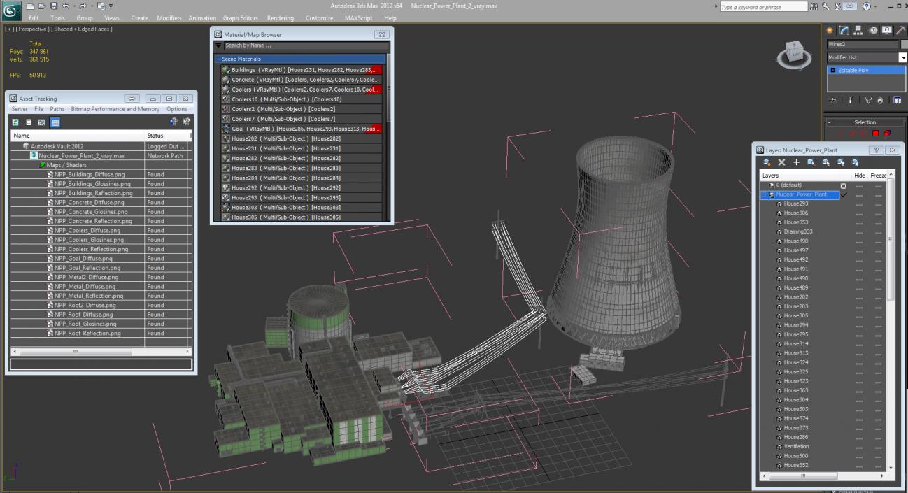 3D Nuclear Power Plant 2