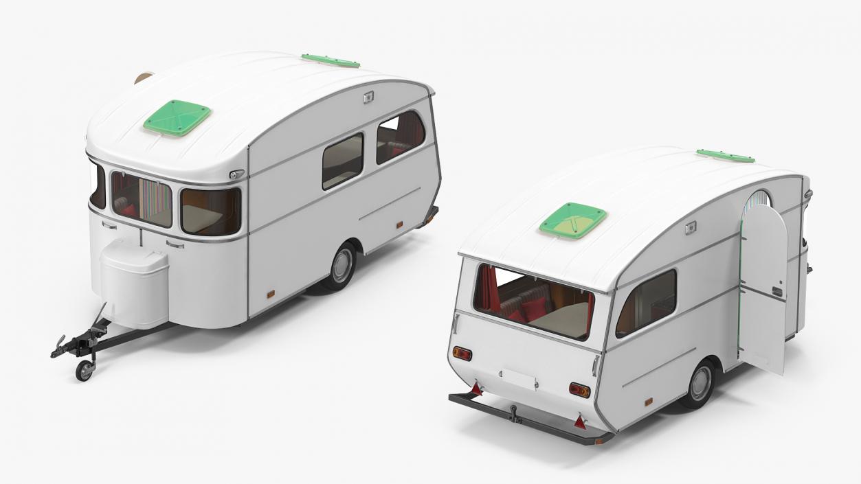 3D model Vintage Caravan Generic Rigged