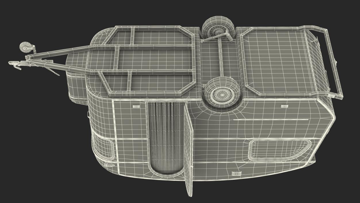 3D model Vintage Caravan Generic Rigged