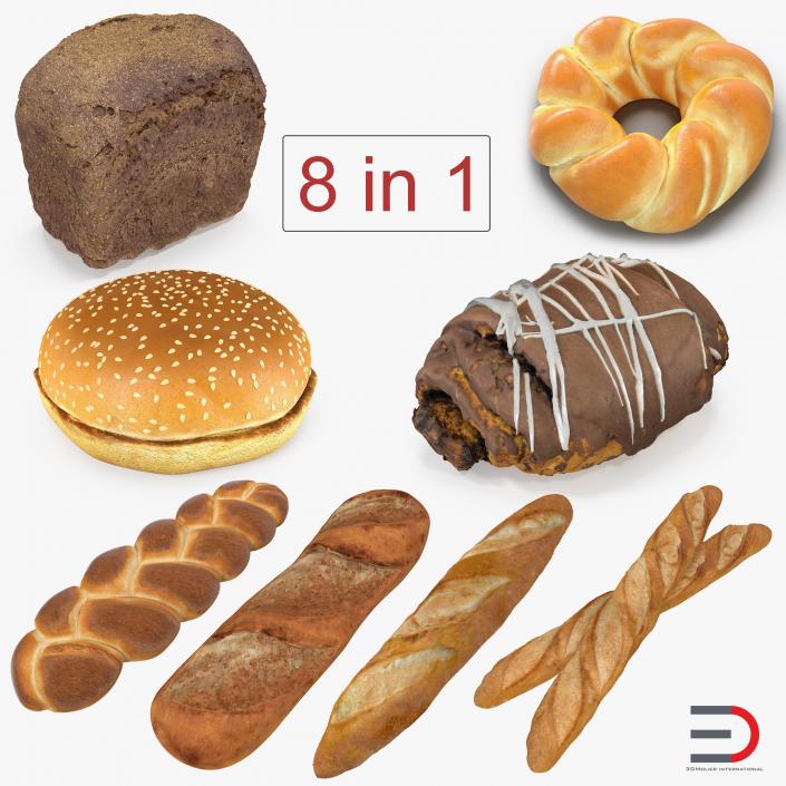 3D Bakery Products Collection 3 model