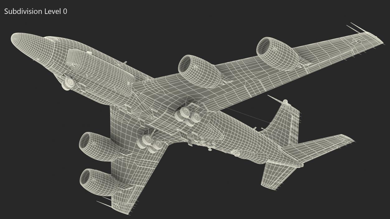 3D Boeing RC-135 Large Reconnaissance Aircraft model