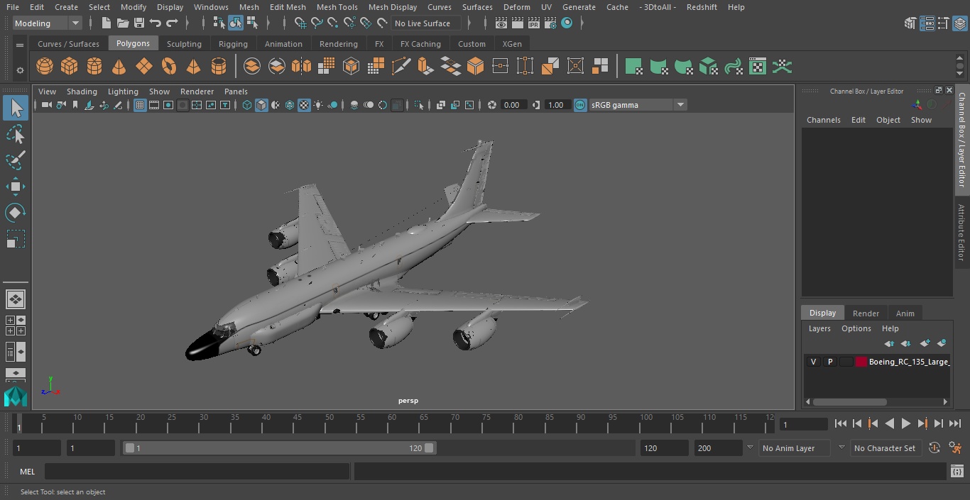 3D Boeing RC-135 Large Reconnaissance Aircraft model