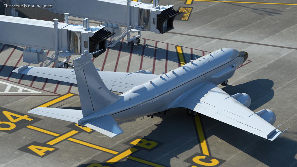 3D Boeing RC-135 Large Reconnaissance Aircraft model