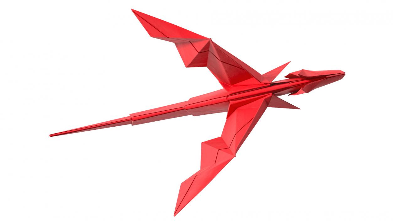 Origami Paper Red Dragon 3D model