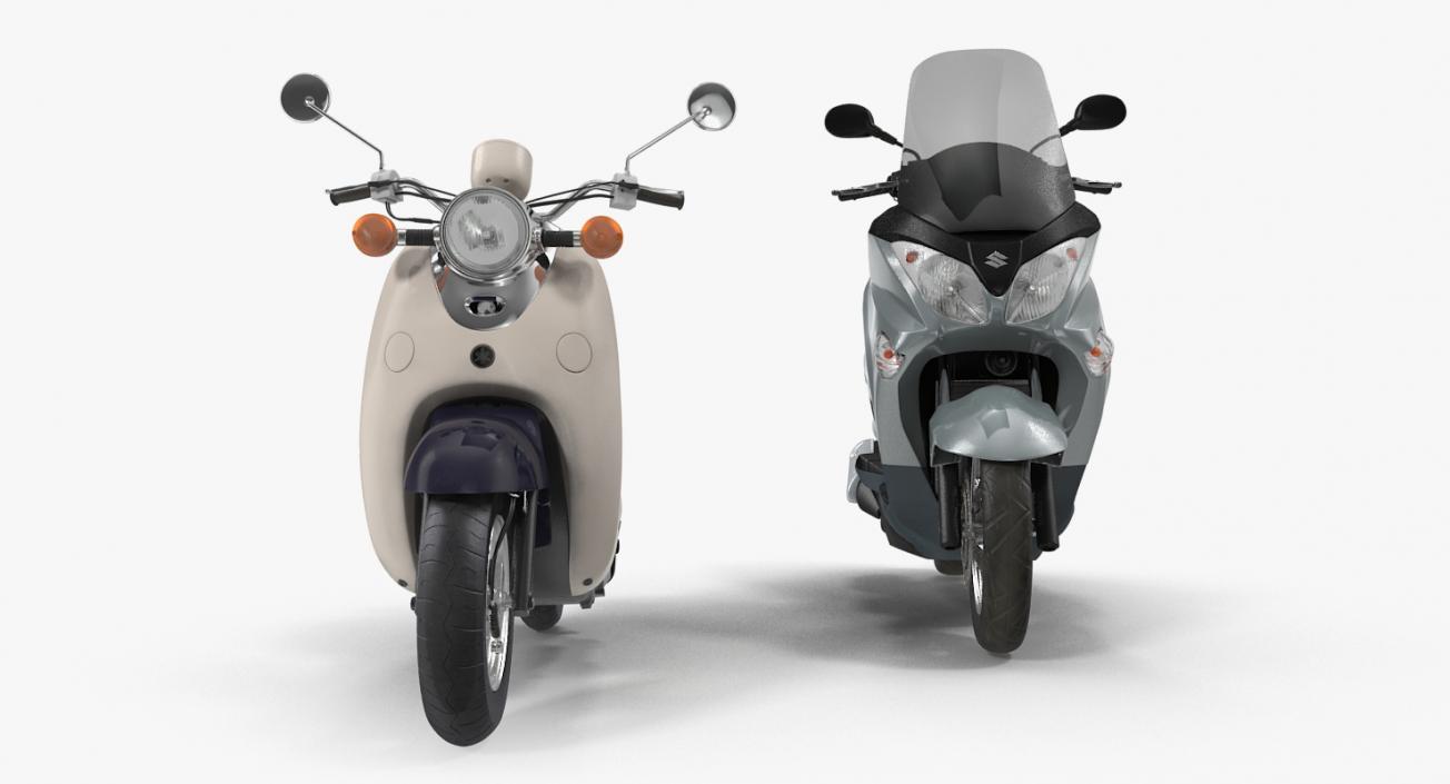 Scooter Motorcycles Rigged Collection 3D