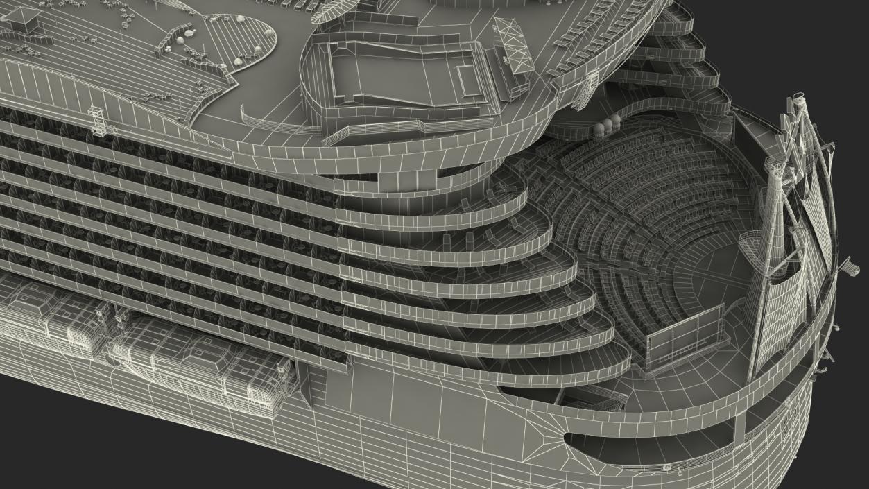 Oasis Class Cruise Ship Symphony of The Seas 3D model