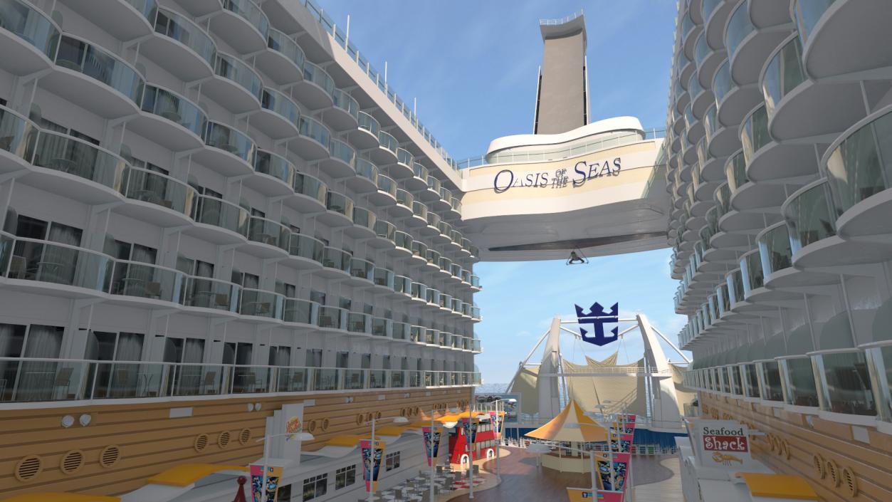 Oasis Class Cruise Ship Symphony of The Seas 3D model