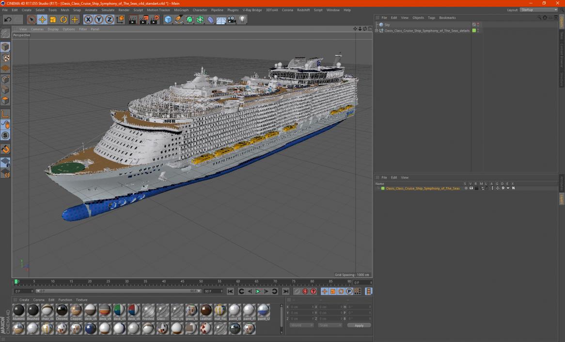 Oasis Class Cruise Ship Symphony of The Seas 3D model