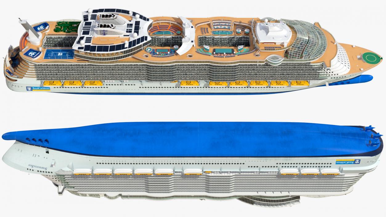 Oasis Class Cruise Ship Symphony of The Seas 3D model