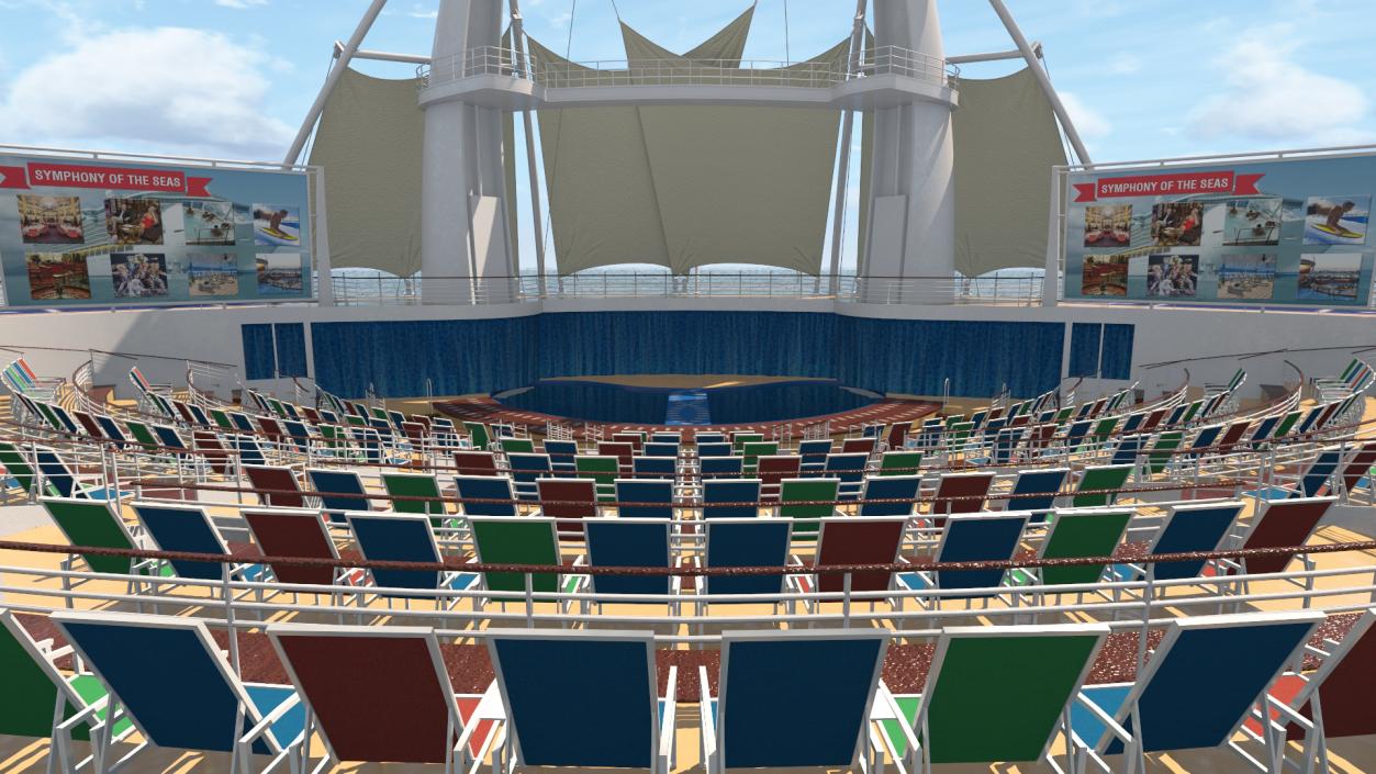 Oasis Class Cruise Ship Symphony of The Seas 3D model